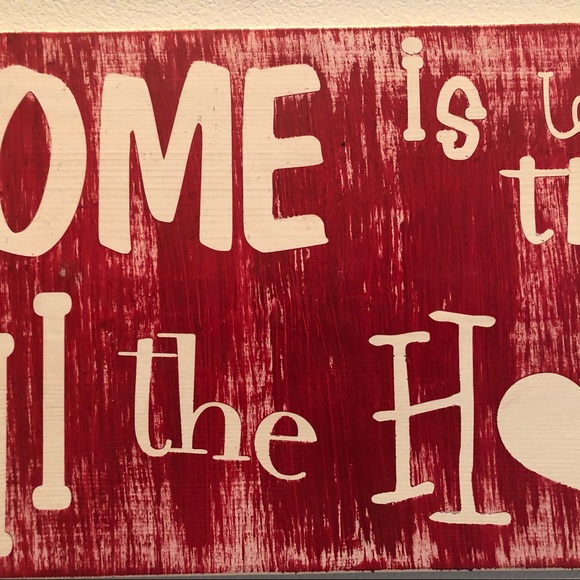 Home Is where they call the Hogs Wooden Sign - Picture 3 of 5